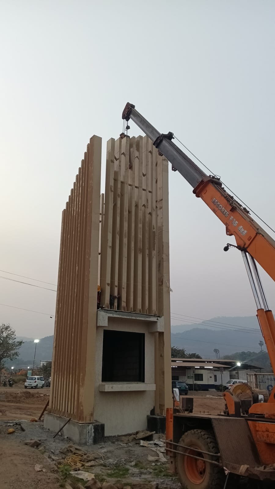 Completed Totem Beam Erection